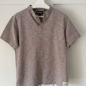 Barbour Men's Casual Tan Button Down Shirt